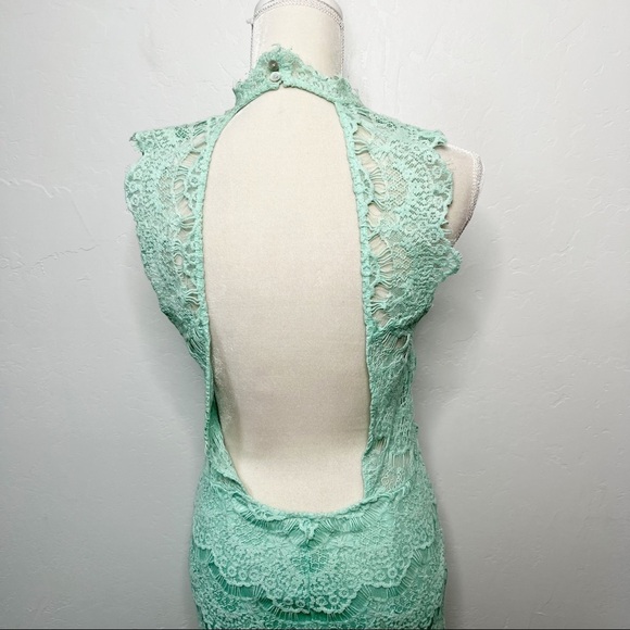 NEW! Free People Daydream Mint Bodycon Slip Dress Size L - Picture 8 of 12